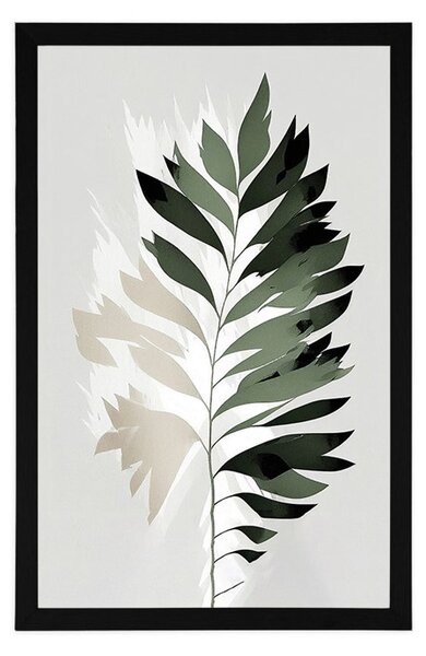 Plakat minimalistyczna paproć