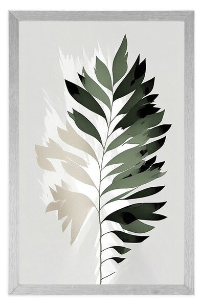 Plakat minimalistyczna paproć