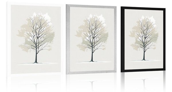 Plakat Minimalistyczne drzewo
