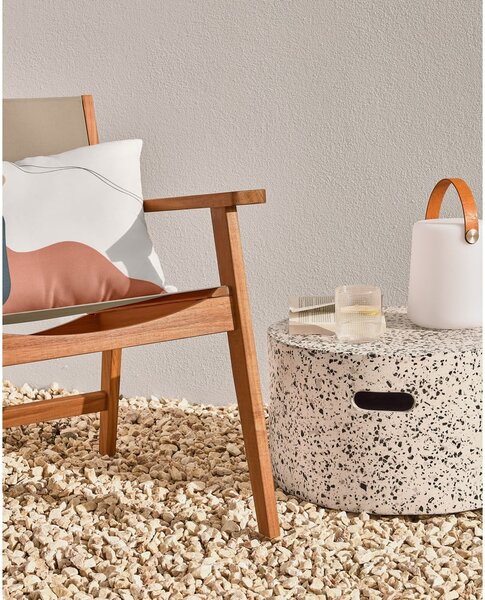 Biały betonowy stolik Kave Home Jenell, ⌀ 52 cm