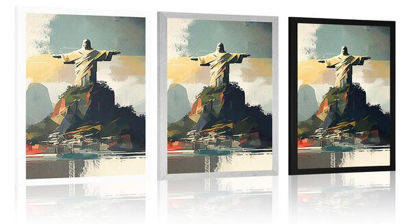 Plakat posąg Jezusa w Rio de Janeiro