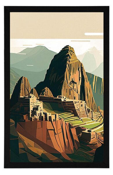 Plakat wspaniałe Machu Picchu
