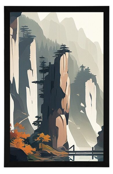 Plakat góra Tianzi w Chinach
