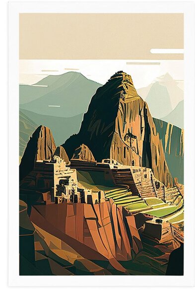 Plakat wspaniałe Machu Picchu