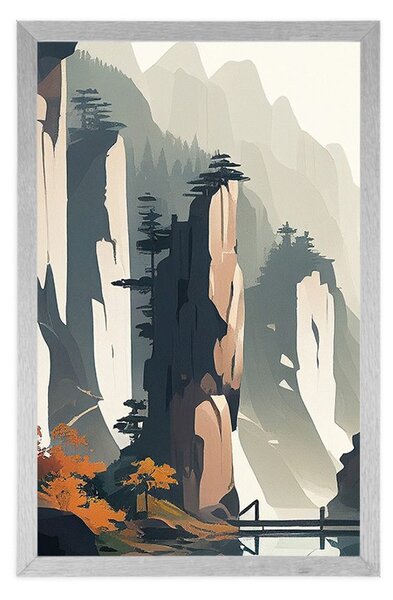 Plakat góra Tianzi w Chinach