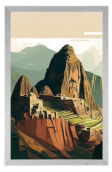 Plakat wspaniałe Machu Picchu