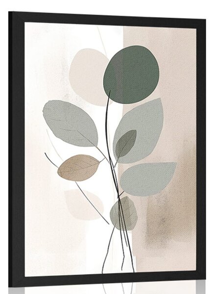 Plakat abstrakcyjne kształty botaniczne nr 1