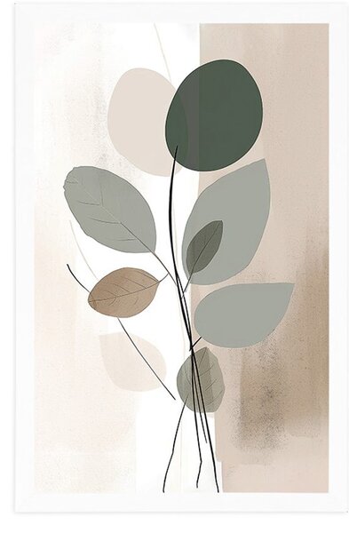 Plakat abstrakcyjne kształty botaniczne nr 1