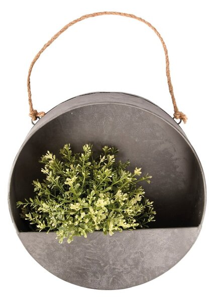 Szara doniczka ścienna Esschert Design, ø 30 cm