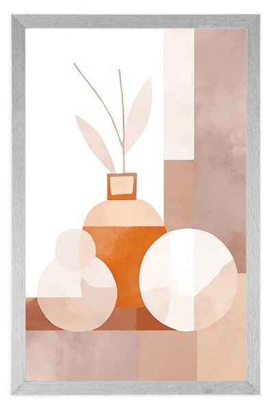 Plakat nowoczesna martwa natura z wazonem