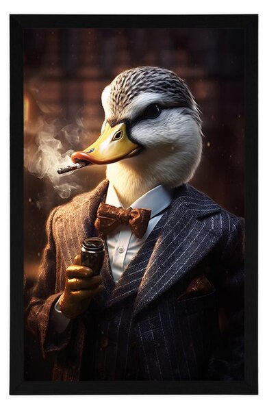Plakat kaczki-zwierzęcego gangstera