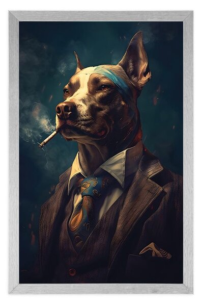 Plakat z psem gangsterskim