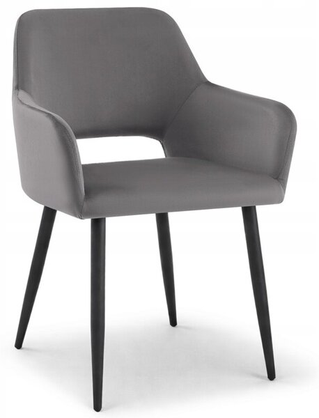 Nowoczesne stylowe krzesło kuchnia jadalnia salon velvet KT205 olivia szary