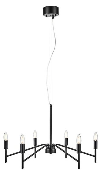 Czarna lampa wisząca Markslöjd Monarch, ø 70 cm