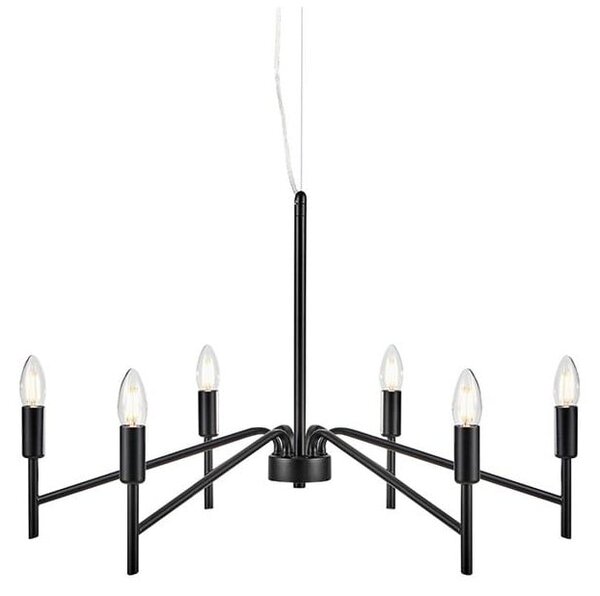 Czarna lampa wisząca Markslöjd Monarch, ø 70 cm