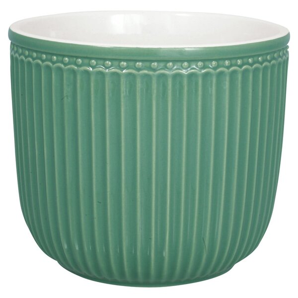 Zielona ceramiczna doniczka Green Gate Alice, ø 14 cm