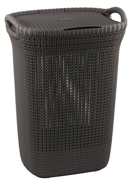 Ciemnoszary kosz na pranie Curver Knit Hamper, 57 l