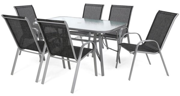 Zestaw mebli ogrodowych HOME & GARDEN Sevilla 697487 Szaro-czarny