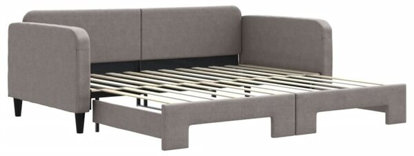 Sofa rozsuwana, kolor taupe, 100x200 cm, tkanina