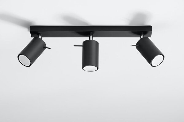 Czarna lampa sufitowa Sollux Ethna
