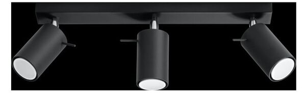 Czarna lampa sufitowa Sollux Ethna