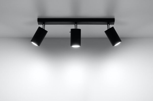 Czarna lampa sufitowa Sollux Ethna