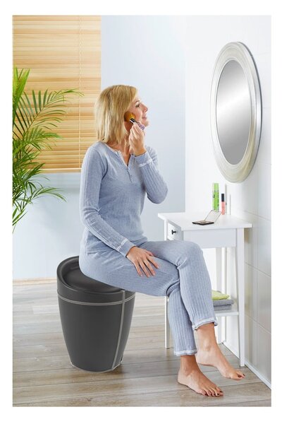 Kosz na pranie i taboret w jednym Wenko Linen Look, 20 l
