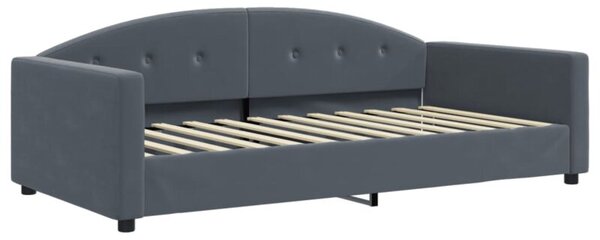 Sofa z funkcją spania, ciemnoszara, 100x200 cm, aksamit