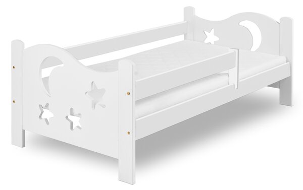 Łóżko dziecięce MOON 80 x 160 cm, białe Stelaż: Bez stelaża, Materac: Bez materaca
