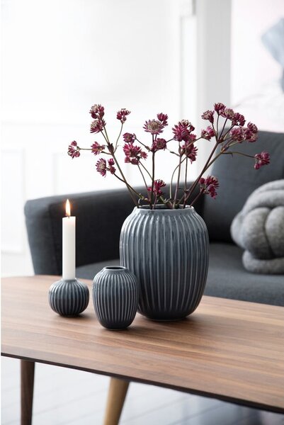Antracytowy kamionkowy wazon Kähler Design Hammershoi, wys. 20 cm