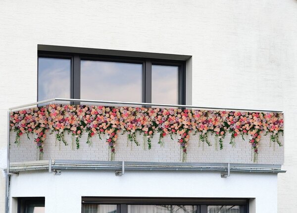 Osłona na balkon róże, 5 m x 35 cm