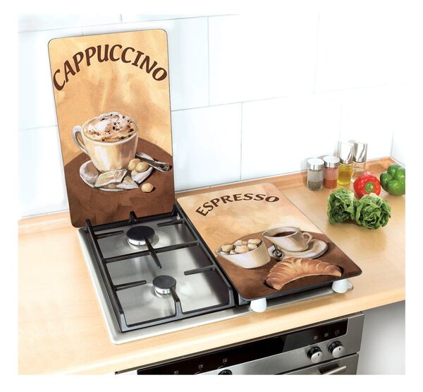 Zestaw 2 szklanych płyt ochronnych na kuchenkę Wenko Coffee