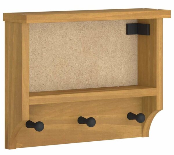 Wieszak ścienny na ubrania sandnes 45x12x35cm drewno lite sosna