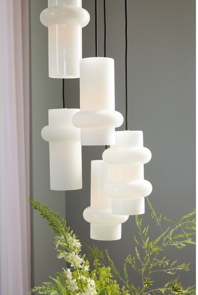 Biała szklana lampa wisząca ø 15 cm Pilule – Hübsch