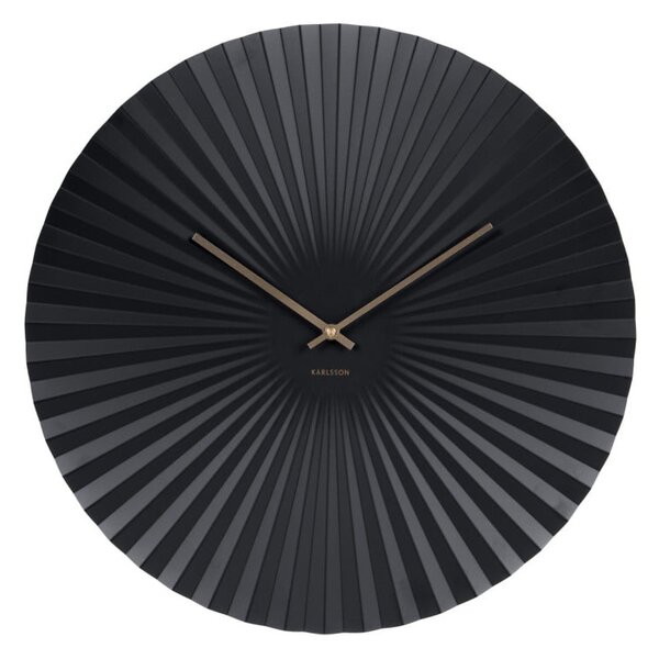 Czarny zegar Karlsson Sensu, ⌀ 50 cm