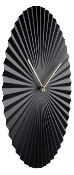 Czarny zegar Karlsson Sensu, ⌀ 50 cm