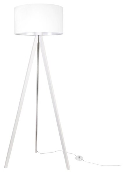 Lampa podłogowa trójnóg biały Light Home LH Gaja 1xE27 44cm abażur walec biały