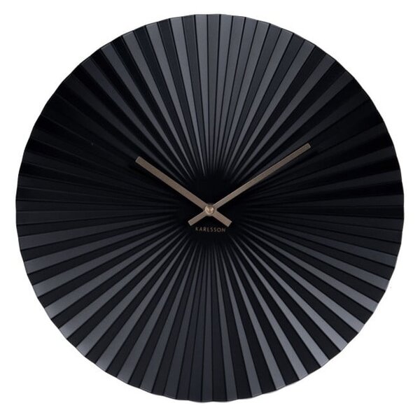 Czarny zegar Karlsson Sensu, ⌀ 40 cm