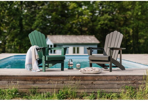Zielony plastikowy fotel ogrodowy Adirondack – Bonami Selection