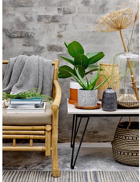 Niebieski pled Bloomingville Throw, 130x160 cm
