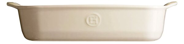 Kremowa ceramiczna prostokątna misa do zapiekania Emile Henry, 30x19 cm