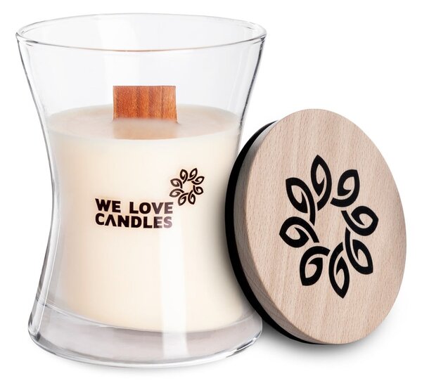 Świeczka z wosku sojowego We Love Candles Ivory Cotton, 21 h