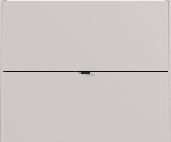 Kremowa uchylna/wisząca szafka na buty w dekorze dębu 100x83x18 cm Ameca – Germania