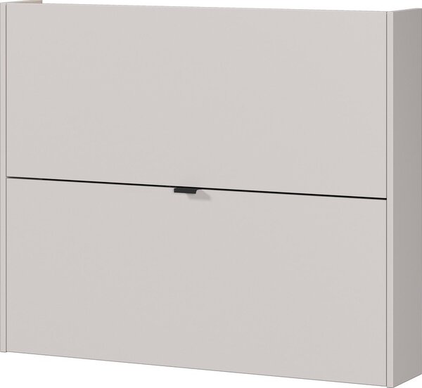 Kremowa uchylna/wisząca szafka na buty w dekorze dębu 100x83x18 cm Ameca – Germania