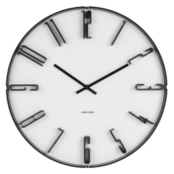 Biały zegar ścienny Karlsson Sentient, ⌀ 40 cm