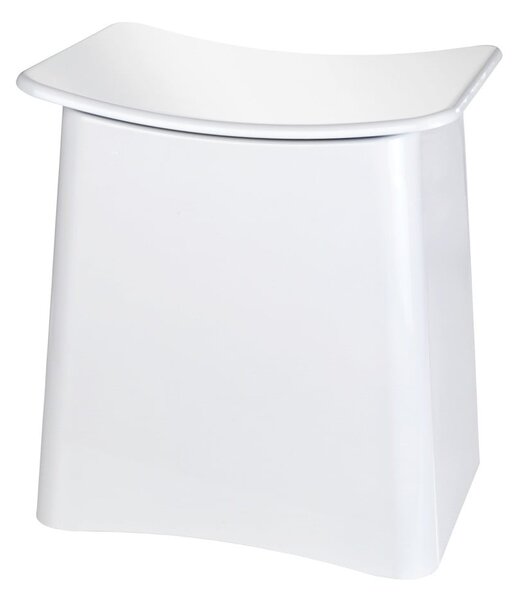 Biały taboret ze schowkiem Wenko Wing, 33 l