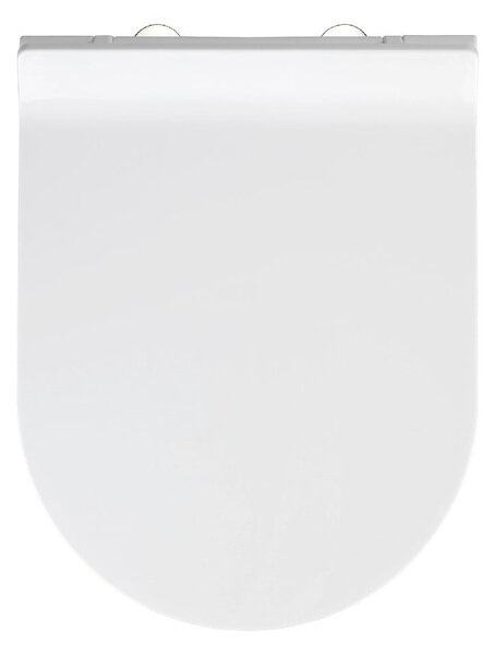 Biała deska sedesowa wolnoopadająca Wenko Habos, 46x36 cm