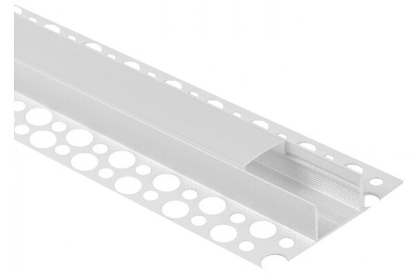 Profil do taśm LED GNS02 natynkowy biały + klosz mrożony 2m Ecolight