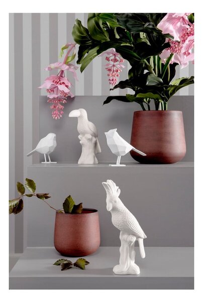 Biała figurka dekoracyjna w kształcie ptaszka PT LIVING Bird Small Statue