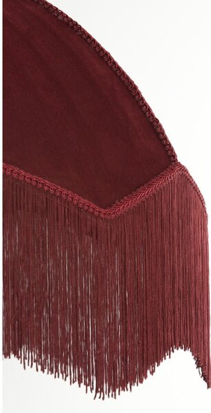 Bordowa lampa wisząca z tekstylnym kloszem ø 50 cm Malacia – Light & Living